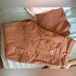 Carhartt Women’s Brown Double Front Carpenter Pants with Stretch 12 Regular